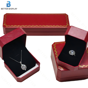 Boîte à bijoux en papier imitation cuir pour bague en or, <span class=keywords><strong>diamant</strong></span> et <span class=keywords><strong>perle</strong></span>, boîte de <span class=keywords><strong>rangement</strong></span> pour bague, vente en gros, boîte à bague simple en velours rose - Product Image 6