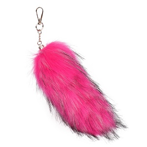 Porte-clés en fausse fourrure de renard courte et épaisse de 20 cm, style mode transfrontalière, accessoire de sac, peluche, pour Comic Con et COS - Product Image 3