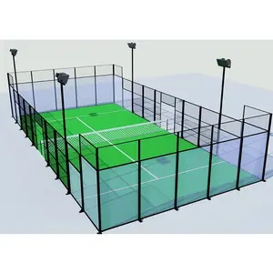 10x20m Professional Classic Padel Stadium Good Quality Outdoor Paddle Stadium With Artificial Padel Tennis Grass