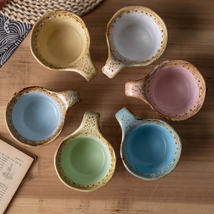 Vintage Kiln Change Leopard Print Coarse Pottery <b>Mugs</b> Advanced American Latte Breakfast Cups - Product Image 2