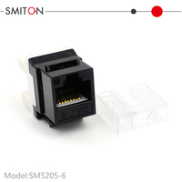 Prise modulaire non blindée CAT6 RJ45 UTP, prise Keystone à 180 degrés, rallonge de câble Ethernet