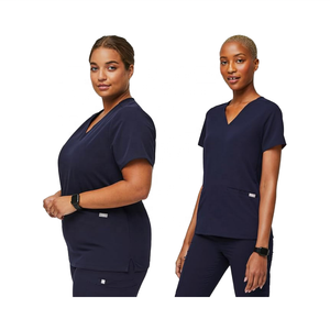 طقم سكرابز طبي عالي الجودة بشعار مخصص قماش منسوج جيد التهوية للأطباء والممرضات مقاس كبير 3XL زي مستشفى موحد - Product Image 4