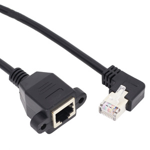 JBLRJ45-SF-RM Jack <span class=keywords><strong>RJ45</strong></span> à montage sur panneau à vis vers prise <span class=keywords><strong>RJ45</strong></span> Câble réseau à angle <span class=keywords><strong>droit</strong></span> - Product Image 1