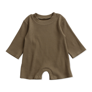 Ropa de Bebé al por Mayor, Ropa de Algodón Acanalado para Bebés y Niños Pequeños, Mono de Manga Larga para Niños, Pelele de Primavera para Bebés - Product Image 2