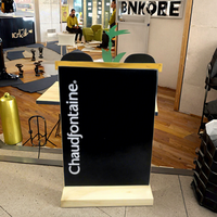Support de table en bois taille A6 support de menu avec craie