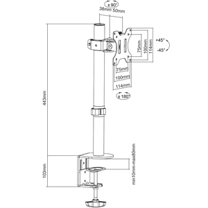 Support de moniteur simple avec <span class=keywords><strong>bras</strong></span> articulés Support <span class=keywords><strong>vertical</strong></span> pour <span class=keywords><strong>écran</strong></span> d'ordinateur <span class=keywords><strong>Bras</strong></span> de moniteur - Product Image 2
