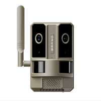 Cámara de Caza de Doble Lente 4MP, Exterior, Impermeable IP66, Audio Bidireccional, Visión Nocturna a Todo Color, Cámara de Seguimiento 4G