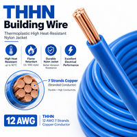 Fil conducteur électrique en cuivre nylon, isolé PVC, gaine nylon, 12AWG THHN/THWN-2 600V, fil de construction isolé PVC