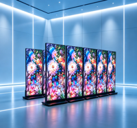 Affiche LED portable pour salon professionnel, signalétique numérique d'intérieur légère et réglable en hauteur