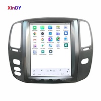 Radio Estéreo Android Auto CarPlay Estilo Tesla de 12.1 Pulgadas con Navegación GPS para Lexus LX470 2004-2006 Land Cruiser LC100 2003-2007