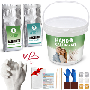 Dongtaiyuan Kit <span class=keywords><strong>de</strong></span> moulage manuel 3L à faible émission <span class=keywords><strong>de</strong></span> poussière, parfum menthe, pour bébés et couples, pour souvenir en plâtre d'alginate DIY, logo personnalisé - Product Image 1
