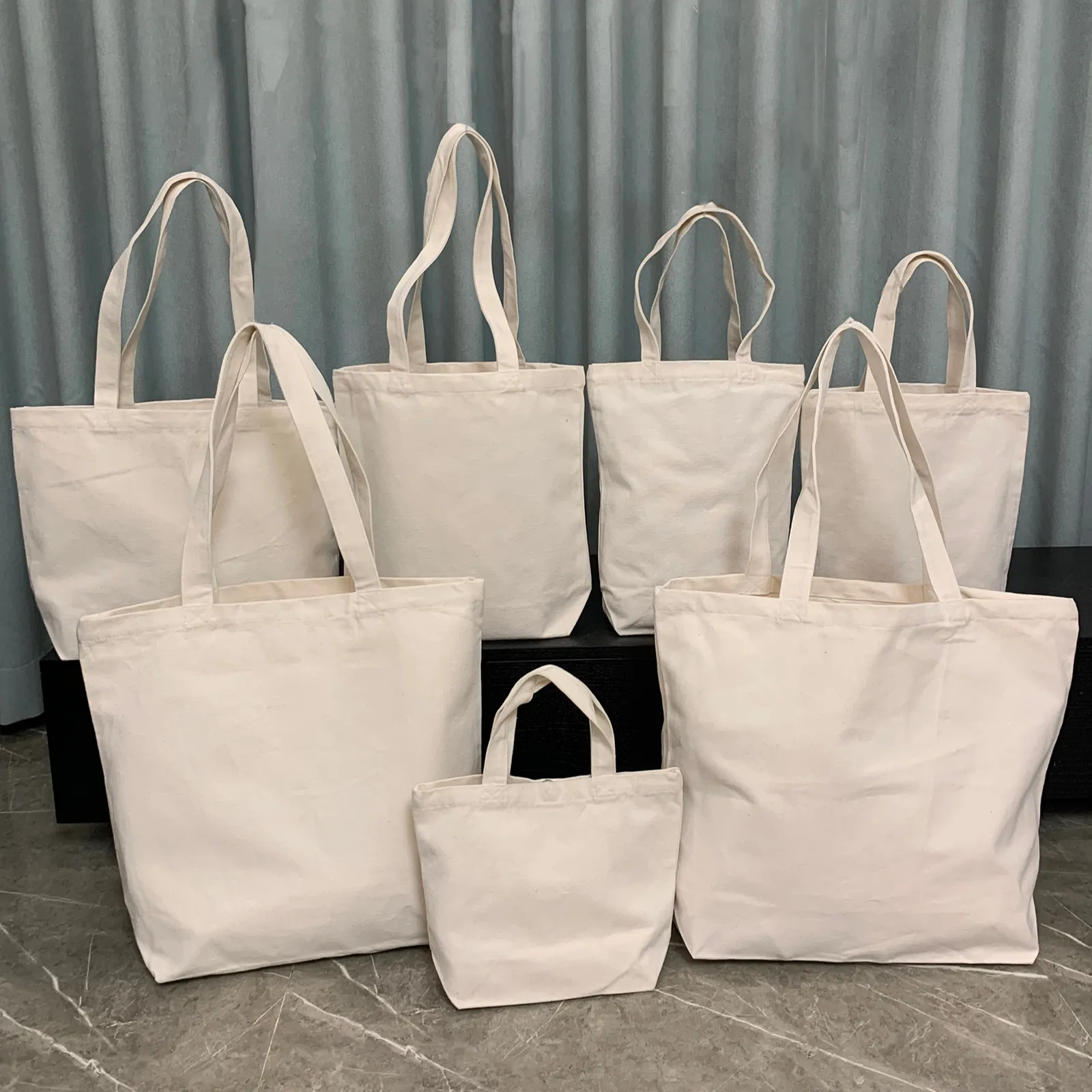 wholesale plain large canvas tote bags bulk with custom printed logo tote cotton canvas bag