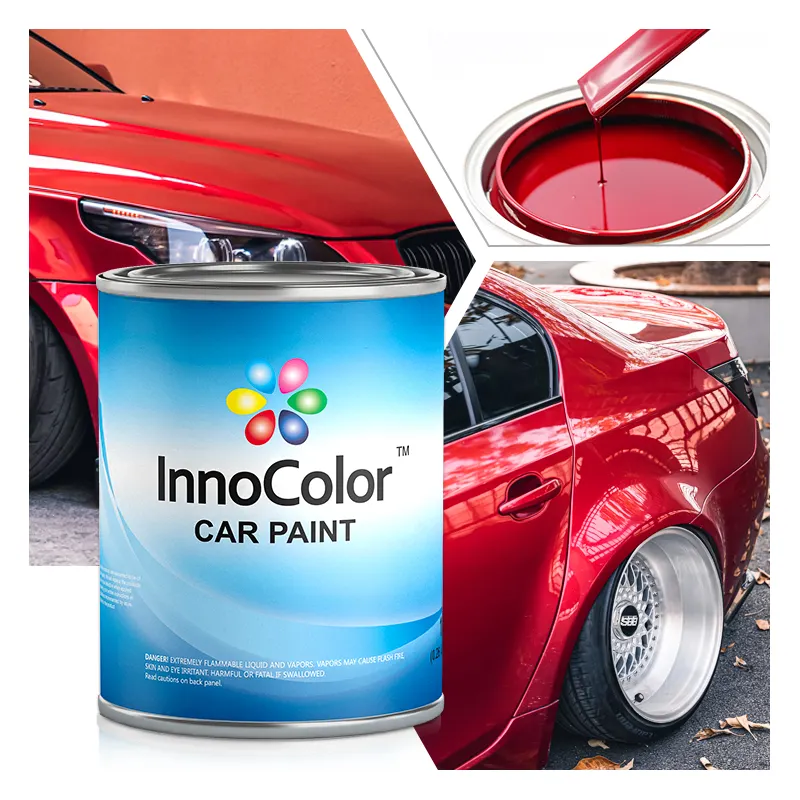 InnoColor yüksek kalite tonu bağlayıcı 1K Basecoat poliüre kaplama uv vernik emaye sprey araba boyası