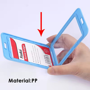 Porta Credenciales Verticales de Plástico Duro de Colores FOSKA para Tarjetas de Identificación de Oficina y Escuela, Tarjetas de Proximidad, Licencias de <span class=keywords><strong>Conducir</strong></span> y Pases - Product Image 3