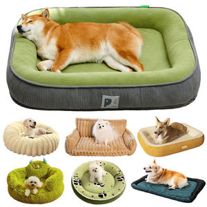 La almohada para mascotas más vendida, sofá ortopédico portátil, cama de espuma viscoelástica para perros con manta, patrón sólido, todas las estaciones - Product Image 2