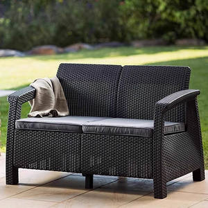 Ensemble <span class=keywords><strong>de</strong></span> <span class=keywords><strong>canapé</strong></span> et <span class=keywords><strong>de</strong></span> chaises <span class=keywords><strong>en</strong></span> rotin pour l'extérieur, <span class=keywords><strong>en</strong></span> <span class=keywords><strong>plastique</strong></span> <span class=keywords><strong>moulé</strong></span> par injection PP, pour la protection solaire <span class=keywords><strong>en</strong></span> extérieur - Product Image 4