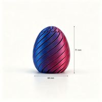 Eco-Friendly PLA Twisty Fidget Egg Hinged Shell 13.8cm Height for Corporate Gift Idea Manufacturer Direct