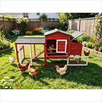 Poulailler en Bois pour 6 Poules - Cage à Poulets de Ferme - Maison pour Animaux de Compagnie - Cage à Poules pour 5 Poulets - Vente Chaude