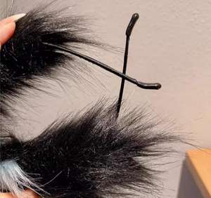 Chat loup renard <span class=keywords><strong>chien</strong></span> <span class=keywords><strong>oreilles</strong></span> bandeau fait à la main fausse fourrure Cosplay Halloween Costume fête - Product Image 6