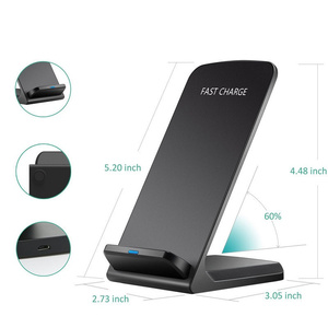 10W QI Drahtlose Ladegerät Schnell Ladung Schnell Lade für iPhone 8 10 X XR Samsung S10 S7 S8 S9 2-spulen Stehen 5V/2A &amp; 9V/1,67 <span class=keywords><strong>A</strong></span> - Product Image 1