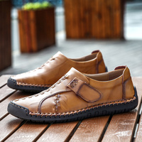 Mocassins pour hommes Chaussures de conduite Mocassins pour hommes Mocassins Plats en cuir Boucle à crochet Bas à enfiler Faits à la main Business Oversize Big Large Plus Size