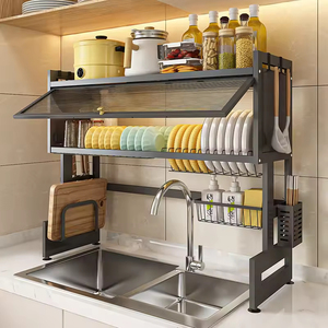 Escurridor de Platos Metálico Multifuncional de Alta Eficiencia, Organizador de Encimera de Cocina, Soporte de Hierro para Escurrir Platos, Organizador de Almacenamiento para Baño - Product Image 4