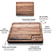 Planche à découper personnalisée gravée sur mesure en bois dur d'érable, de cerisier, de noyer et d'acacia, non toxique, écologique, pour cadeau