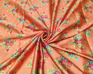 Soft Printed Multicolor 100% <b>Polyester</b> Lightweight Satin <b>Fabric</b> for DIY Sewing Wedding Dress Crafts Smooth Shiny Decoration Use - Product Image 1