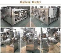 Machine automatique industrielle d'enrobage de bonbons au sucre d'arachide machine de fabrication d'amandes d'arachide enrobées ligne de traitement d'enrobage de noix