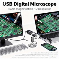 Microscope numérique USB 1600X, caméra endoscopique Type-C pour téléphone Android, outil d'inspection et de réparation de circuits imprimés
