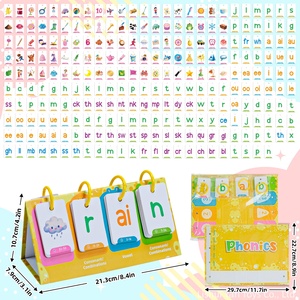 หนังสือพลิกคำศัพท์แบบสองด้าน กิจกรรมการเรียนรู้และการศึกษาสำหรับเด็ก กระดาษพลิกคำศัพท์แบบสองด้านสำหรับสร้างคำศัพท์ - Product Image 6