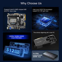 2024 computadoras de oficina súper delgadas PC de escritorio Co I3 I5 I7 I9 12400 DDR4 16GB SSD/HDD 1TB ordenador completo computadoras todo en uno