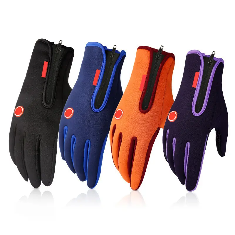 Waterproof heated Warm Fleece Ski outdoor waterproof touch screen gloves ski gloves snowboard