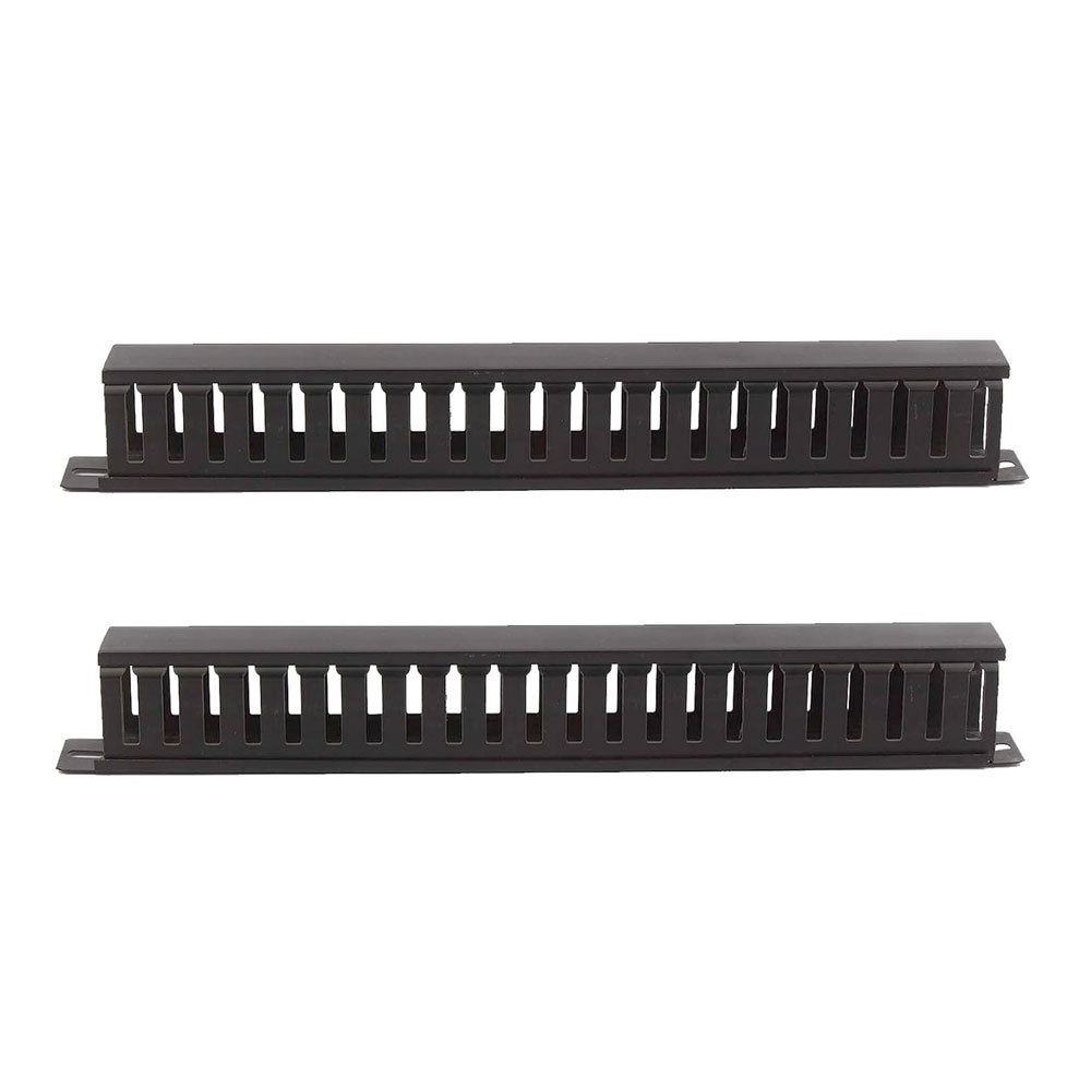 Horizontal <strong>Cable</strong> Manager Tray Rack Mount Metal Tidy Cord <strong>Patch</strong> <strong>Panel</strong> 1U 19 Inch <strong>Organizer</strong> Self <strong>Cable</strong> Management