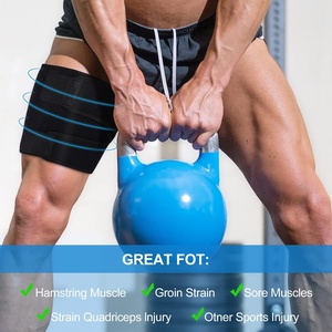Protège-jambes de sport en néoprène pour adultes, prévention des tensions musculaires, bandages enveloppants, protections de cuisses, housses de protection - Product Image 4