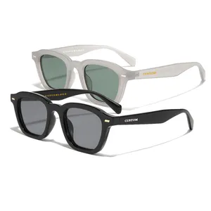 热卖UV400防护哑光灰色时尚墨镜高品质批发男女复古太阳镜