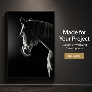 Stampa d'Arte Murale Cavallo <span class=keywords><strong>Nero</strong></span>, <span class=keywords><strong>Ritratto</strong></span> Equestre per Soggiorno, Ufficio, Hotel, Ranch, Ispirazione per Interni Contemporanei - Product Image 6