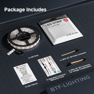 <span class=keywords><strong>Bande</strong></span> <span class=keywords><strong>lumineuse</strong></span> <span class=keywords><strong>LED</strong></span> RGBW à pixels individuels adressables BTF-LIGHTING homologuée UL 5V SK6812 IC 30 60 144 <span class=keywords><strong>LED</strong></span>, 4 couleurs en 1 <span class=keywords><strong>LED</strong></span> - Product Image 6