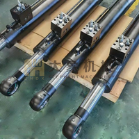 Système de bras de levage lourd pour chargeuse sur pneus, course longue, support de charge robuste, structure en acier haute résistance, montage à œil, vérin hydraulique