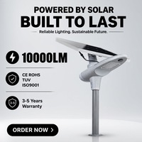 Lampadaire solaire semi-intégré MPPT 10000LM avec télécommande, IP65, LED, panneau solaire mono-Si en alliage d'aluminium, angle de faisceau 140°