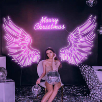 Matt Drop Shipping Angel Wings Sign Led Lettre Sign Neon Flex Light Custom LED Neon Sign