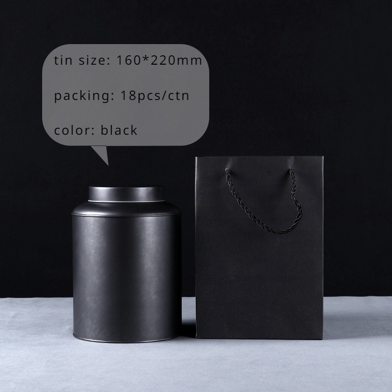 160 Round tin-Black  (500g)