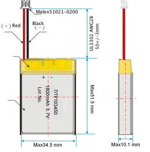 China factory rechargeable 3.7v 1800mah 3.7v lithium polymer battery - Product Image 3
