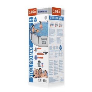 Piscina 구조 베스트 웨이 56408 3.05 m X 76 cm 접이식 안정적인 물 게임 수영 수영장 도매 성인 스틸 프로 프레임 수영장 - Product Image 6