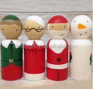Poupées en <span class=keywords><strong>bois</strong></span> pour noël, jouets elfe, bonhomme de neige - Product Image 3