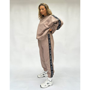 Felpa oversize Taupe maglione Loungewear Pea Street Logo - Product Image 2