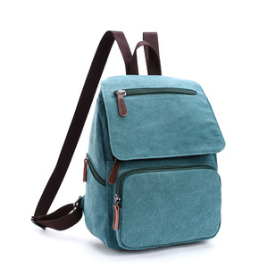 Wholesale Unisex <strong>Black</strong> <strong>Small</strong> Canvas <strong>Backpack</strong> with Zipper Closure Waterproof Moto &amp; Biker Style Below 20L Capacity for Men Women - Product Image 6