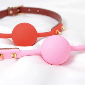 Vente en gros adulte BDSM esclave jeu érotique jouets SM jouets sexuels silicone solide balle Gag cuir <span class=keywords><strong>fouet</strong></span> collier et pagaie - Product Image 5