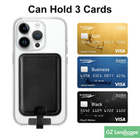 Porte-cartes magnétique pratique pour téléphone portable avec logo personnalisé Portefeuille en cuir artificiel pour téléphone portable avec dragonne