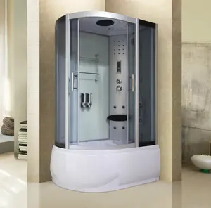 80 * 120厘米豪华封闭式浴缸蒸汽淋浴房湿桑拿蒸汽淋浴房，带浴缸